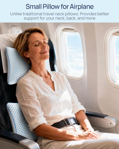 Adjustable Small Cooling Memory Foam Pillow for Travel, Camping & Airplane - size: M - 18 x 13 Inch