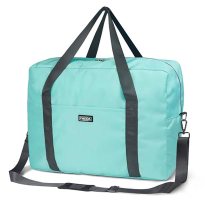 For Frontier Airlines Personal Item Bag 18x14x8 Travel Duffel Bag Carry on - color: Green (with Shoulder Strap)