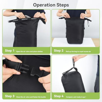 OTraki Vacuum Travel Laundry Bag Pump-Free for Travel Clothing Organizer - size: M