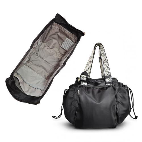 Diaper Bag Tote, Convertible Backpack for Women Large 16 Pockets - color: Black