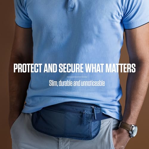 VENTURE 4TH Travel Money Belt, RFID Blocking Passport Holder - Sleek Beige - color: Sleek Beige