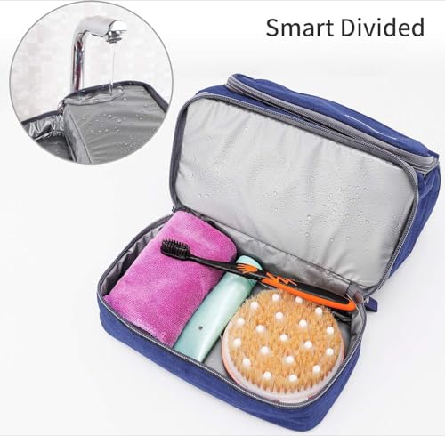 Lightweight Waterproof Travel Hanging Toiletry Bag - Makeup & Toiletries Organizer with Hook for Men & Women (Black) - color: Black