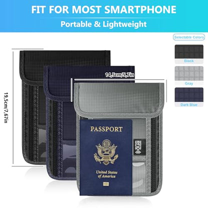 Neck Wallet with RFID Blocking, Waterproof Travel Passport Holder with Adjustable Strap, Passport Wallets Pouch Travel Essentials for Women Men (Purple) - color: Purple