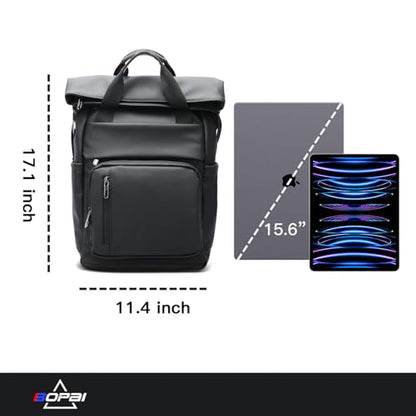 BOPai Laptop Backpack for Work Travel School Waterproof Laptop Backpack Fits Up to 16 Inch Notebook