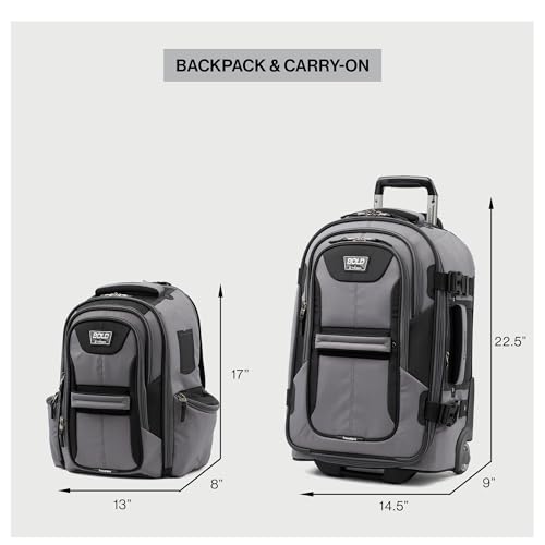Travelpro Bold Softside Carry-On Luggage & Backpack Set, Grey/Black - color: Grey, size: Small