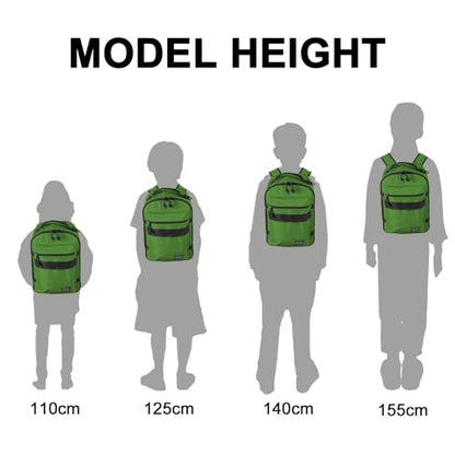 Child's Travel Backpack for Ages 3-6 | Lightweight Suitcase Style Carry-On | 10L Weekender with Tablet Sleeve & Chest Strap | Green - color: Green