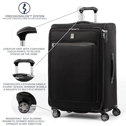 Travelpro Platinum Elite Checked Luggage Spinner, Black, 29-Inch - color: Shadow Black, size: Checked-Large 29-Inch