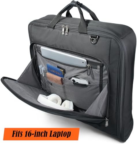 WELKINLAND 3-Suit Garment Bags for Travel & 4Pack Compression Packing Cubes