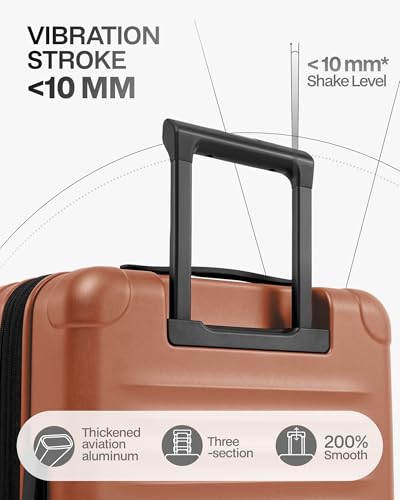 Coolife TSA 잠금 장치가 있는 확장 가능한 수하물, 주황색., 여행 - color: 주황색., size: 29 Inch-EXT