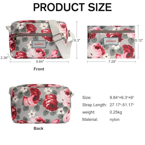 Cross body Bags for Women Lightweight Mini Crossbody Bags Everyday Bag Small Purses Travel Shoulder Bag Ladies Handbags - color: Beige Rose