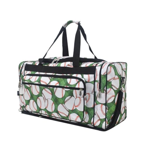NGIL Canvas 23" inch Duffle Bag (Baseball Field- Black) - color: Baseball Field- Black