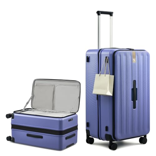 Hanke 28 Inch Top Opening Expandable Extra Large Luggage With TSA Lock，114L - color: Deep Space Purple, size: 28 Inch