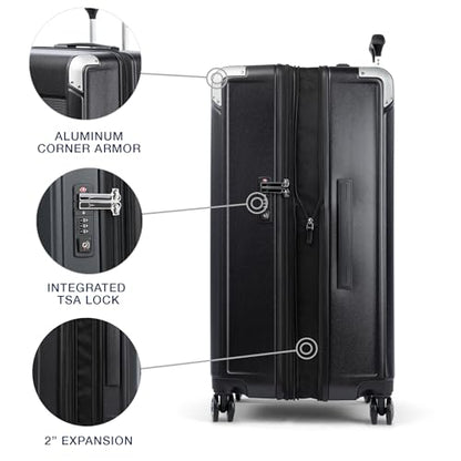 Travelpro Platinum Elite Hardside Checked Luggage, Black, 28-Inch - color: Shadow Black, size: Checked- Large 28-Inch