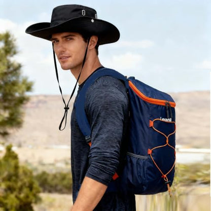 levayhill 16L Foldable Hiking Backpack,Small Packable Daypack,Dark Blue - color: Dark Blue