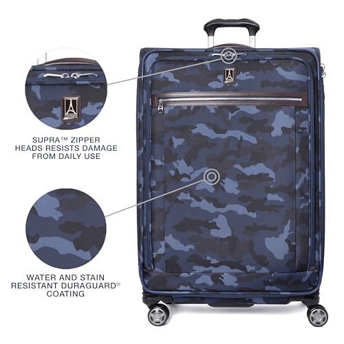 Travelpro Platinum Elite Checked Luggage Spinner, Navy, 29-Inch - color: Navy Camouflage, size: Checked-Large 29-Inch