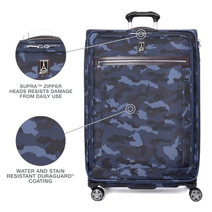 Travelpro Platinum Elite Checked Luggage Spinner, Navy, 29-Inch - color: Navy Camouflage, size: Checked-Large 29-Inch
