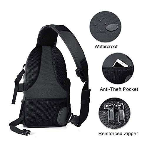 MOSISO Camera Sling Bag, Photography Shoulder Bag Compact Camera Backpack - color: Space Gray