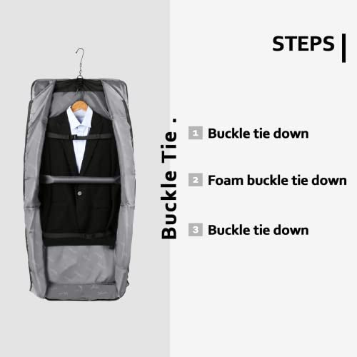 MATEIN Garment Bag for Travel, Large Carry on Garment Bags for Business - color: Black