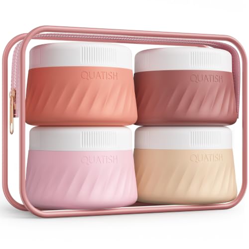 Quatish 3oz Travel Size Containers for Toiletries, 4 Pack, Red Rock - color: Red Rock, size: 3 Ounces