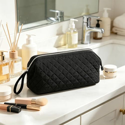 Stratalife Quilted Hair Tools Travel Bag with Polishing Cloth, Black - color: Black