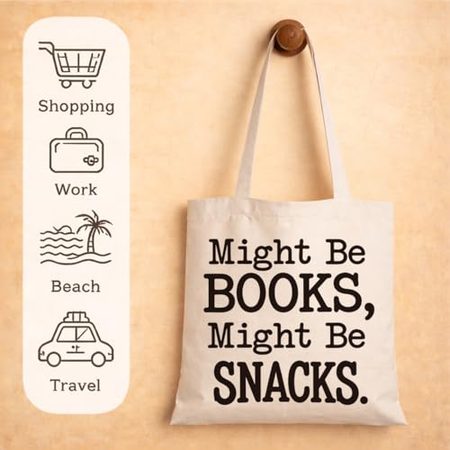 Book Lover Tote Bag with Funny Reading Quote Bag - color: Book 01