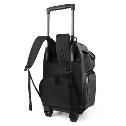 20" 2-in-1,Wheeled Travel Luggage Bag w/Telescopic Handle - color: JH-2560-Grey-20