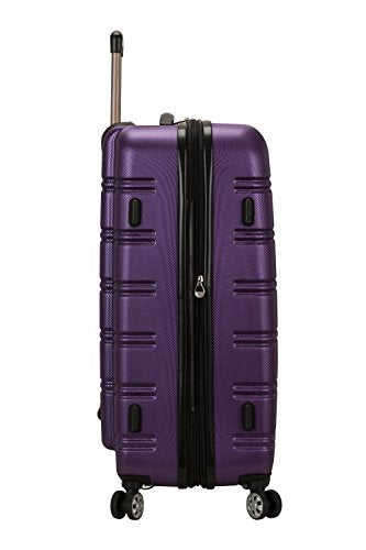 Rockland Melbourne Hardside Expandable Spinner Wheel Luggage, Checked Large 28", Purple - color: Purple, size: Checked Large 28"