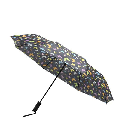 Nollia Compact Travel Umbrella with Auto Open – Windproof Folding Umbrella, Lightweight & Portable for Rain - color: Z.D. Butterfly