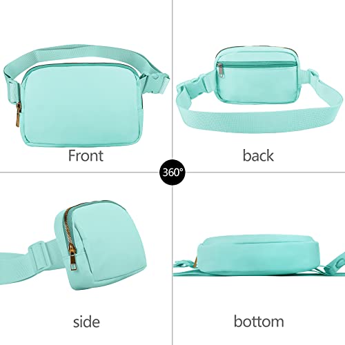 VOROLO Fanny Pack For Women And Men Crossbody Bag Belt Bag Light Green - color: Light Green