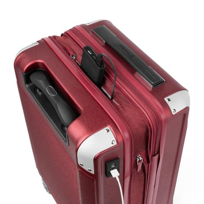 Travelpro Platinum Elite Hardside Expandable Spinner Wheel Luggage TSA Lock Hard Shell Polycarbonate Suitcase, Daring Red, Carry-on 21-Inch - color: Daring Red, size: Carry-on 21-Inch