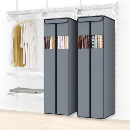 Zilink Long Dress Garment Bag Formal Gowns Gown Garment Bag 65 in, Grey - color: Grey, size: 65"-1 Pack