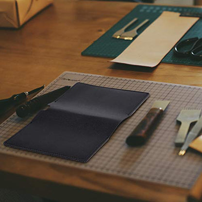 Wisdompro 2 Pack 3.5" x 5.5" Journal Cover for Field Notes Notebooks, Black - color: Black