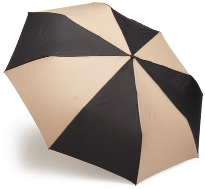 Totes Folding Golf Umbrella Water Repellant, Auto Open/Close, UV Sun Protection, 54-Inch, Black/British Tan - color: Black/british Tan