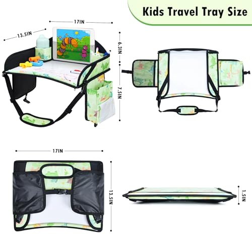 Car Seat Tray,Toddler Road Trip Essentials With Drawing Kit - color: Green