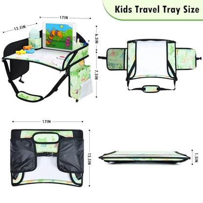 Car Seat Tray,Toddler Road Trip Essentials With Drawing Kit - color: Green