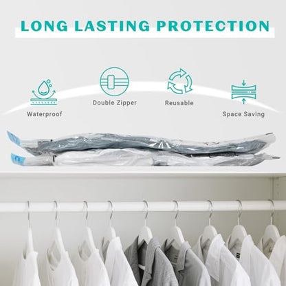 10 Pack Small Space Saver Vacuum Storage Bags Compression Seal Bags for Travel Clothing Luggage Blankets Comforters with Hand Pump - size: 10 Small