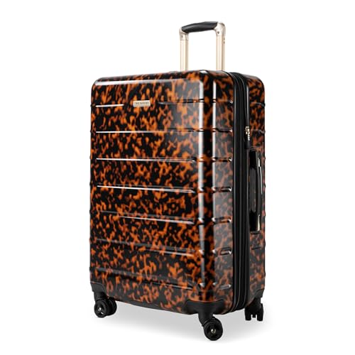 Ricardo Beverly Hills Cambria Hardside Luggage | Stylish Suitcase with Wheels for Effortless Travel, Expandable and Secure TSA-Locked Packing, 24-inch Medium Checked, Tortoise - color: Tortoise, size: Checked Medium 24-Inch