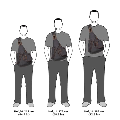 KL928 Canvas Sling Bag - Casual Crossbody Shoulder Daypack Rucksack Backpack for Men Women, Black - color: Black