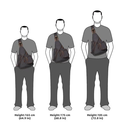 KL928 Canvas Sling Bag - Casual Crossbody Shoulder Daypack Rucksack Backpack for Men Women, Black - color: Black