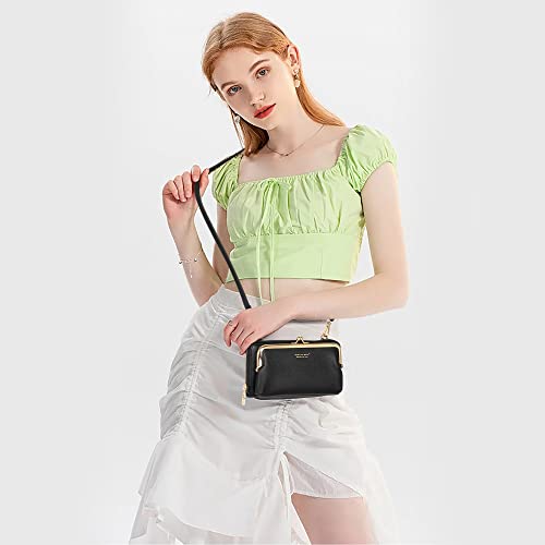 Montana West Crossbody Cell Phone Purse for Women RFID Blocking Cellphone Wallet - color: Wallet Black