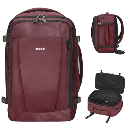 ECOHUB Travel Backpack 18x14x8 Frontier Airlines Personal Item Bag Red - color: Red, size: 18 inch