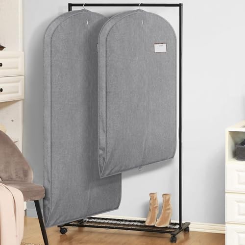 Univivi Garment Bag for Hanging Clothes and Travel, Gray, 43 Inch, 1 Pack - color: Gray, size: 24"X43"-1pcs (Garment Bag)