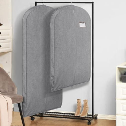 Univivi Garment Bag for Hanging Clothes and Travel, Gray, 43 Inch, 1 Pack - color: Gray, size: 24"X43"-1pcs (Garment Bag)