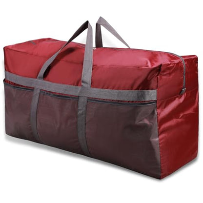REDCAMP Foldable Travel Bag, Large Sports Bag, 75L/96L/100L, Lightweight Waterproof Tote Bag - color: Wine Red 96L