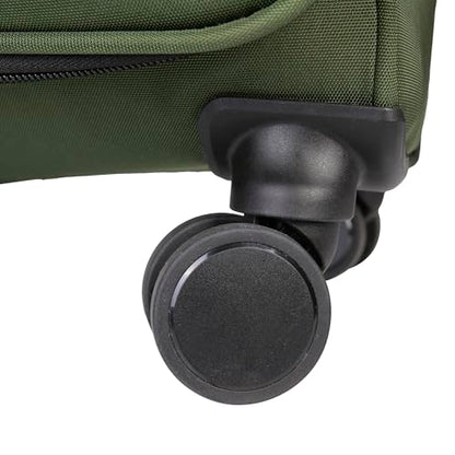 Kenneth Cole REACTION The Venturer 20-Inch Carry-On Lightweight Durable Softside 8-Wheel Spinner Cabin Size Luggage, Olive - color: Olive, size: Medium