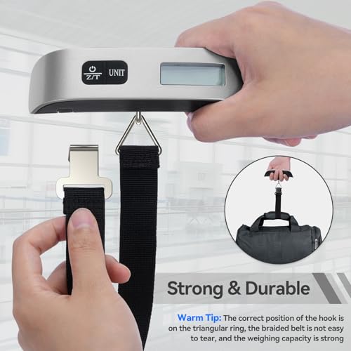 Luggage Scale Dr.meter 2 Pack Travel Essential Digital Luggage Weight Scale - color: 2 * Silver