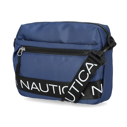 Nautica Nylon Bean crossbody/Belt Bag adjustable shoulder strap - color: Indigo