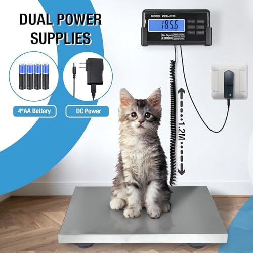 SurmountWay Large 440lbs Shipping Scale, 15"X12" Stainless Platform - size: 440lbs -（15"X12"）
