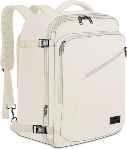 MATEIN Large Backpack for Travel Flight Approved, 45L Carry on Backpack - color: Light Beige, size: XX-Large