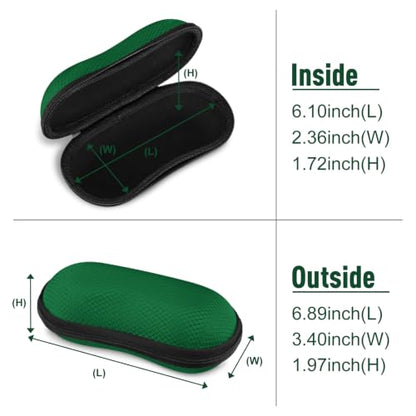 FINTIE Sunglasses Case, Hard EVA Shell Shockproof Sport Glasses Case - color: Midnight Green